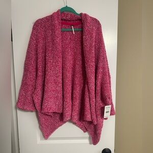 Free People Pink Cardigan Sweater